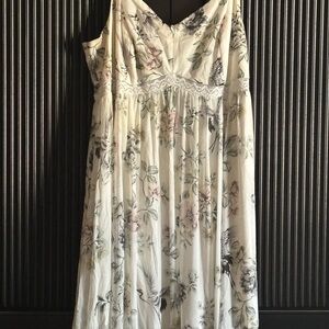 Torrid Cream Floral Midi Dress